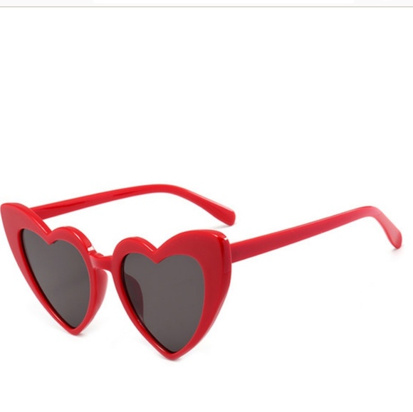 RETRO OVERSIZE LOLITA HEART SHAPED SUNGLASSES MOD - Picture 4 of 7